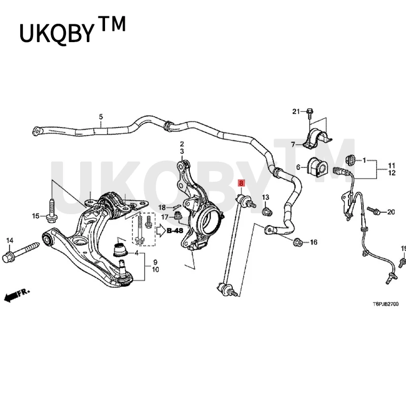 Car stabilizer rod connecting rod hon dac ity front parallel rod ball head casing connecting rod assembly stabilizer