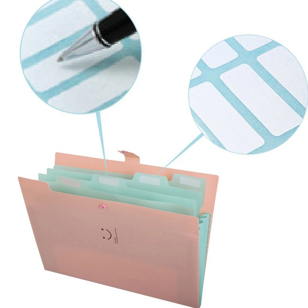 

6pcs Colorful Blank Label Stickers Self Adhesive Price Marking Tags For Office School Kitchen Storage Classification Folder