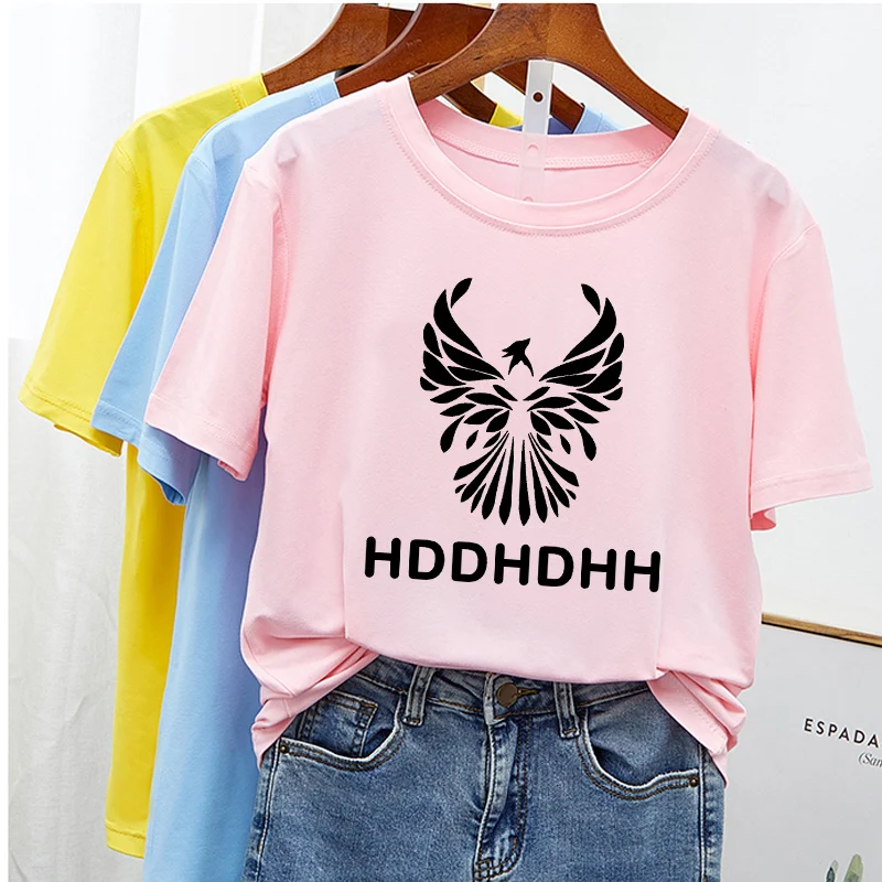 6 Color Logo Print Tee Classic Fit Crew Neck Stretch Super Soft Cotton Unisex Casual Tops