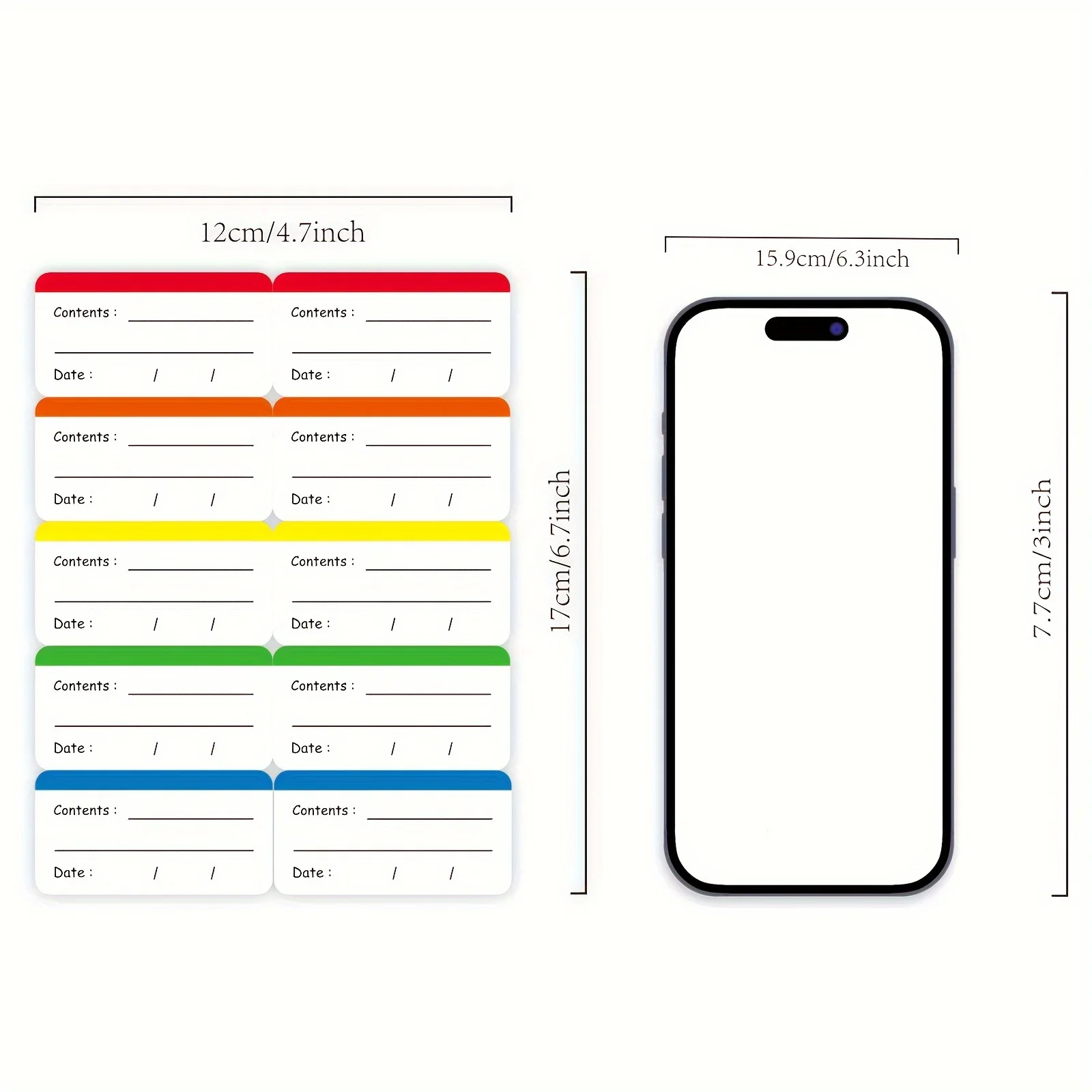 ป้ายตู้แช่แข็งแบบเขียนลงบนมีสีสันจำนวน100ชิ้น-ถอดออกได้ง่ายและไม่มีสารตกค้างสำหรับการจัดเก็บอาหารในครัวอย่างมีประสิทธิภาพ