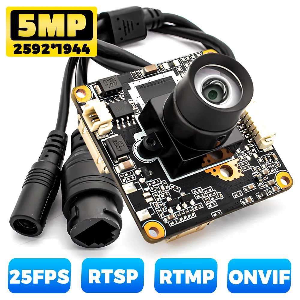 

RTMP IP Camera Module 5MP 30FPS IMX335 CMOS With No Distortion Lens Provide SDK Support Onvif RTSP Push Video Stream To YouTube