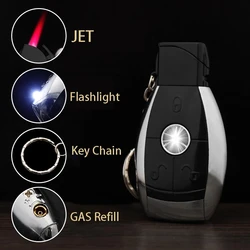 Creative Lighter Car Key Pendant Rechargeable Inflatable Metal Lighter Personality Fashion Funny Cool Gift Wholesale (Airless)