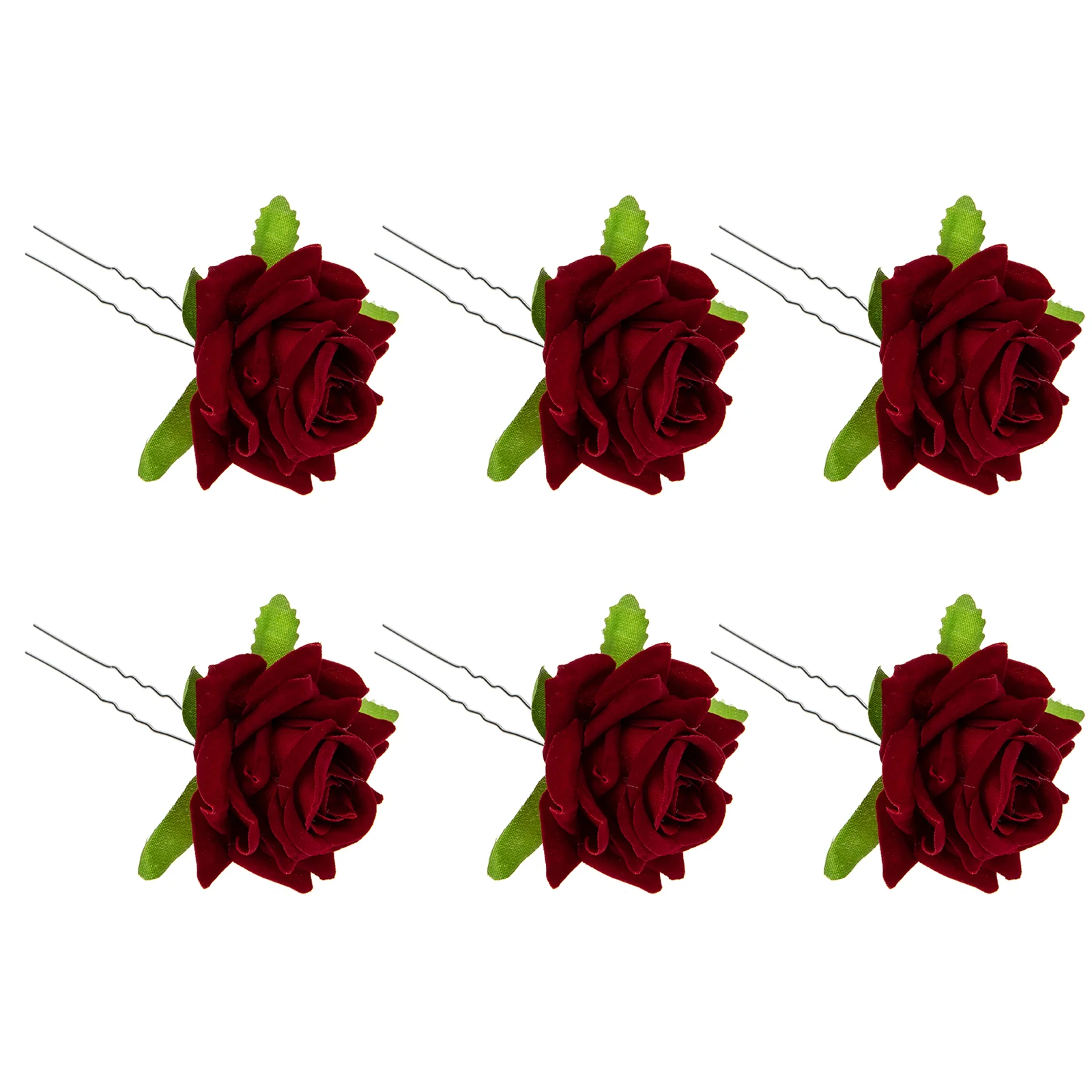 

6 Pcs Girl Simulated Rose Hair Accessories Bride Waver Tool Support Fabric Decoration