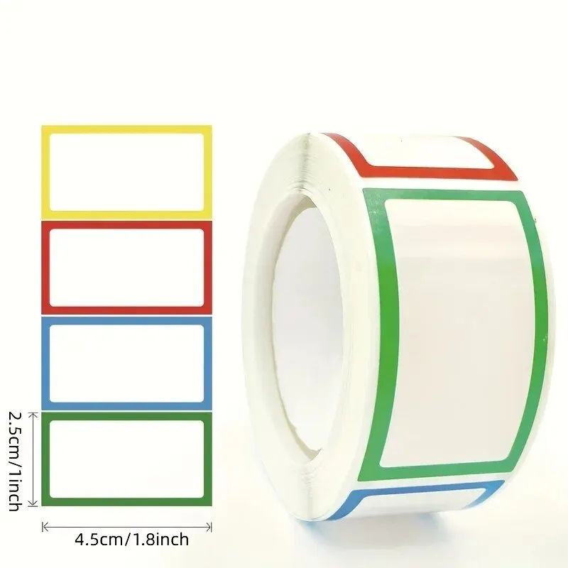 250Pcs Waterproof Blank Self Adhesive Assorted Label Stickers Removable Label Stickers