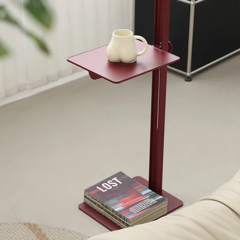 Nordic designer creative sofa, adjustable side table, corner table, internet-famous small apartment, simple iron wrought