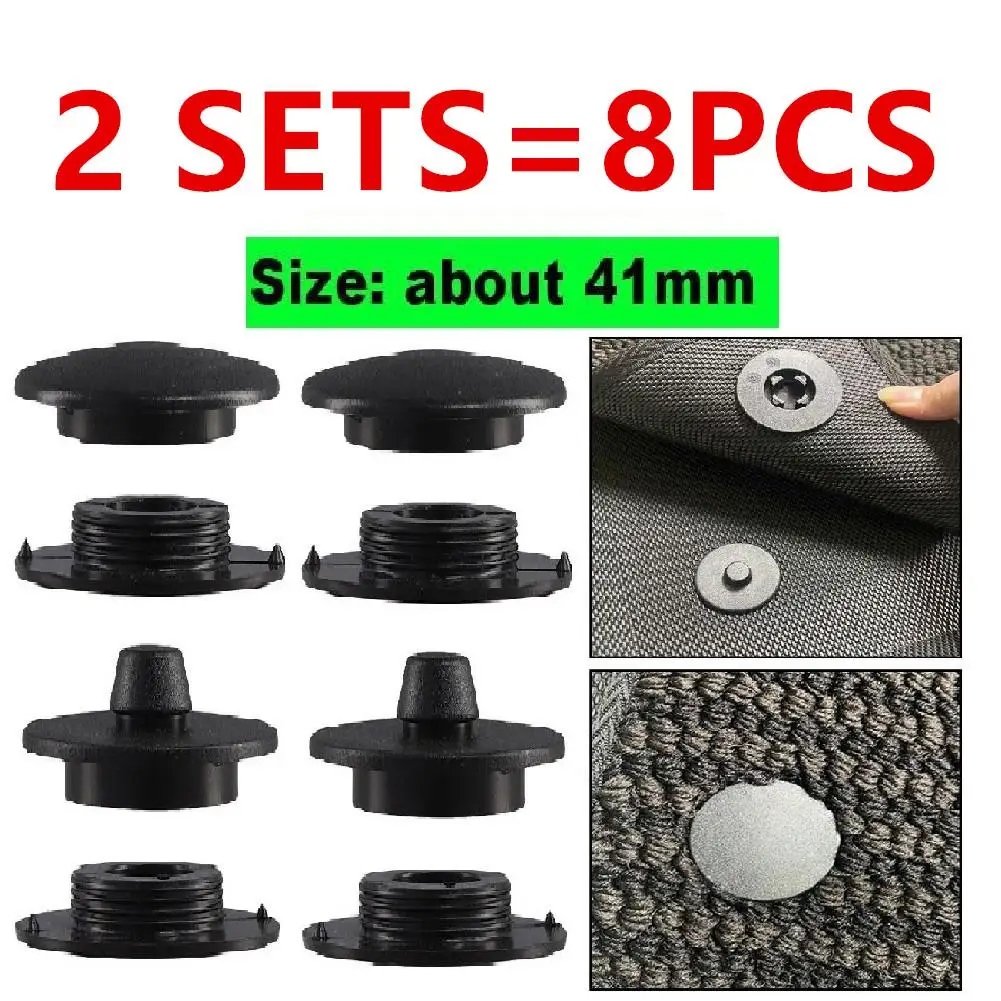 8PCS Universal Car Floor Mat Anti-Skid Fixer Grips Double Layer Fixed Clips Set Arpet Fixing Clamps Buckle Fixer Car Accessories