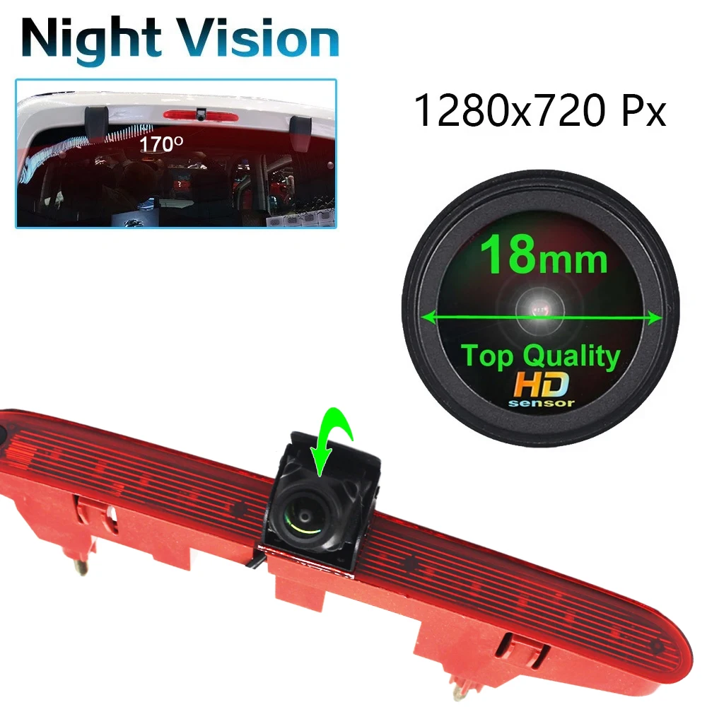 Parking Car Rear View Backup Camera 3Rd Brake Light for Peugeot Partner 2 Tepee Rifter Citroen Berlingo 3 4 B9 Kasten