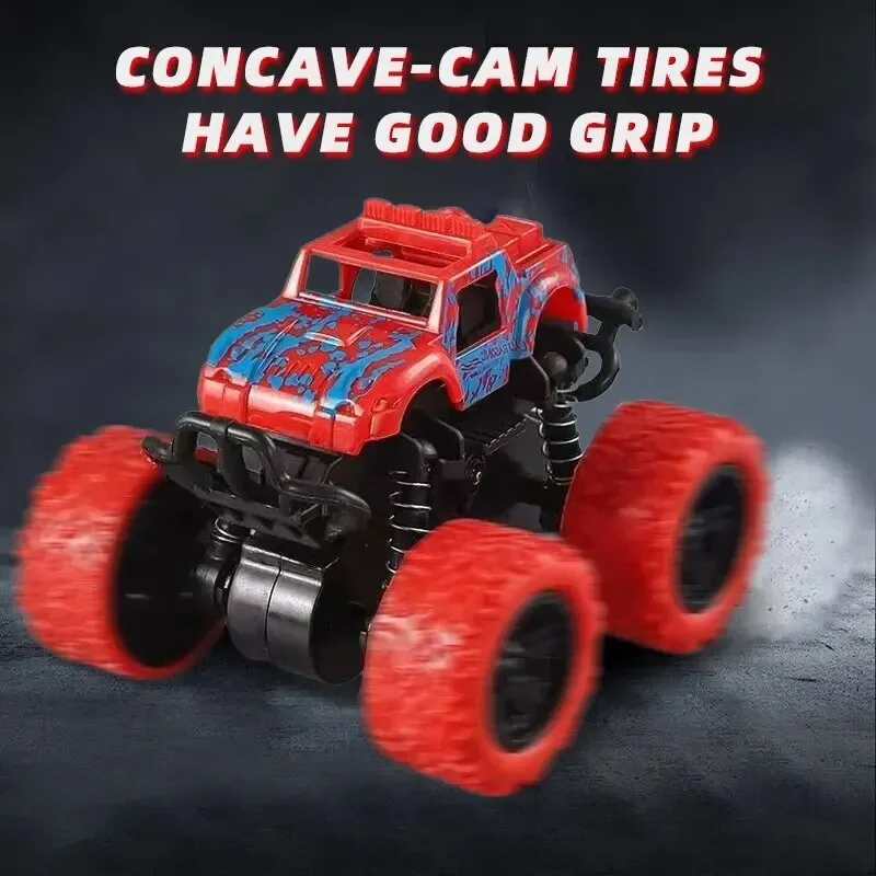 Inertia Four Wheel Drive Off Road Vehicle Mini 360 Spins Friction Truck Plastic Crashworthiness Model Toy Children Birthday Gift