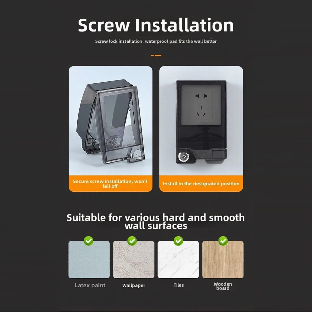 Glue Back Socket Shield Waterproof Socket Cover Robust Design Protection Moisture Resistant Shell Effortless Attachment
