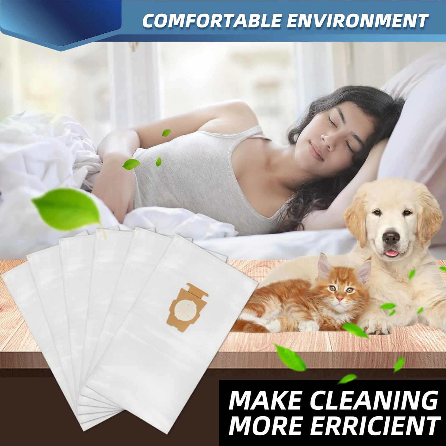 Vacuum Bags Fit for Kirby Part 205811 204814 204811 Universal Cloth Bags Fit for Kirby All Generation & Sentria Models