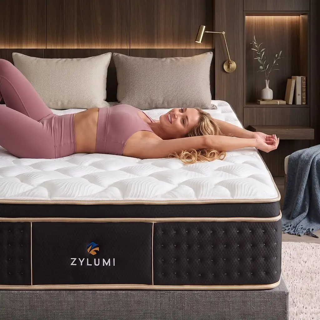 12 Inch King Mattress,Hotel Luxury Hybrid Mattress in A Box, Pocket Innerspring for Motion Isolation, 365-Night Trial & Forever
