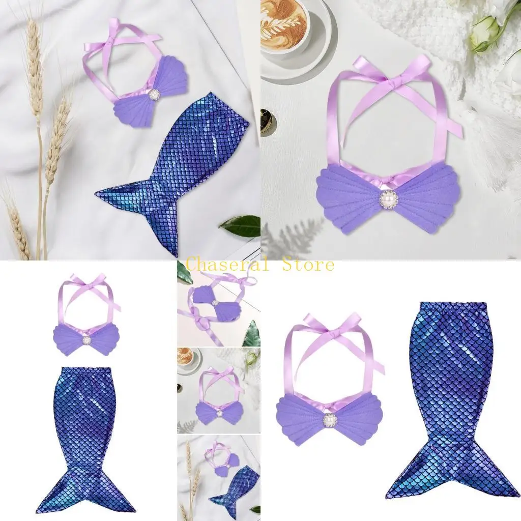 E7CE Infant Bra Tail Costume Photography Props Theme Outfit Baby Essential