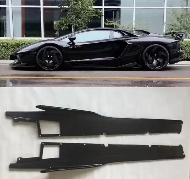 

Новинка! Комплект для тела Lamborghini чёрный LP700 LP720 LP750 2011-2019, боковые юбки из настоящего углеродного волокна, удлинители для губ