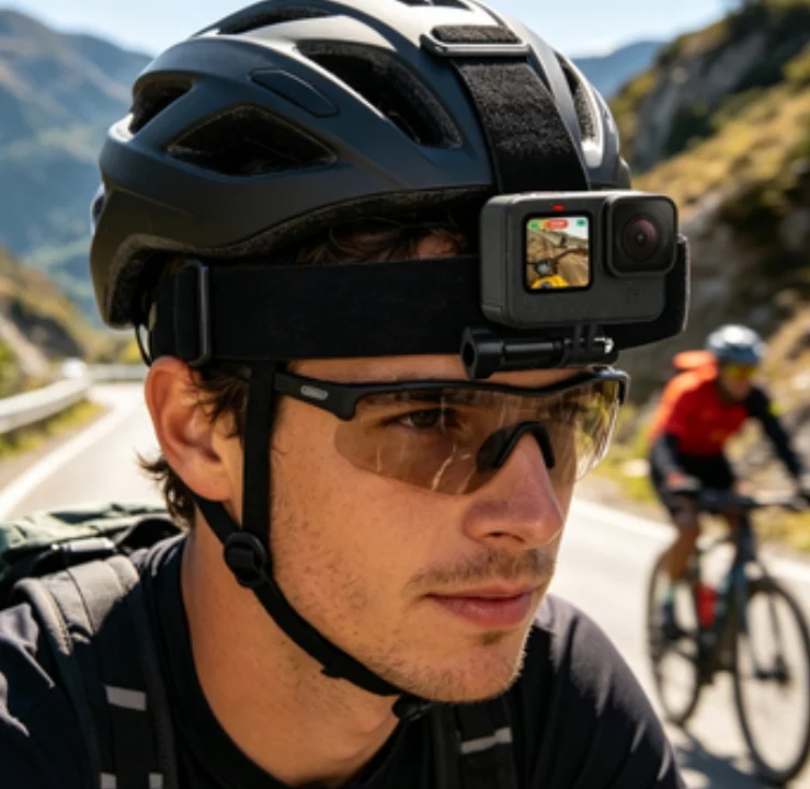 Elastic Head Mount Shooting Stand Head Strap Holder Fit GoPro 13/12 DJI Action 5/4/3 Outdoor Shooting Camera Accessory