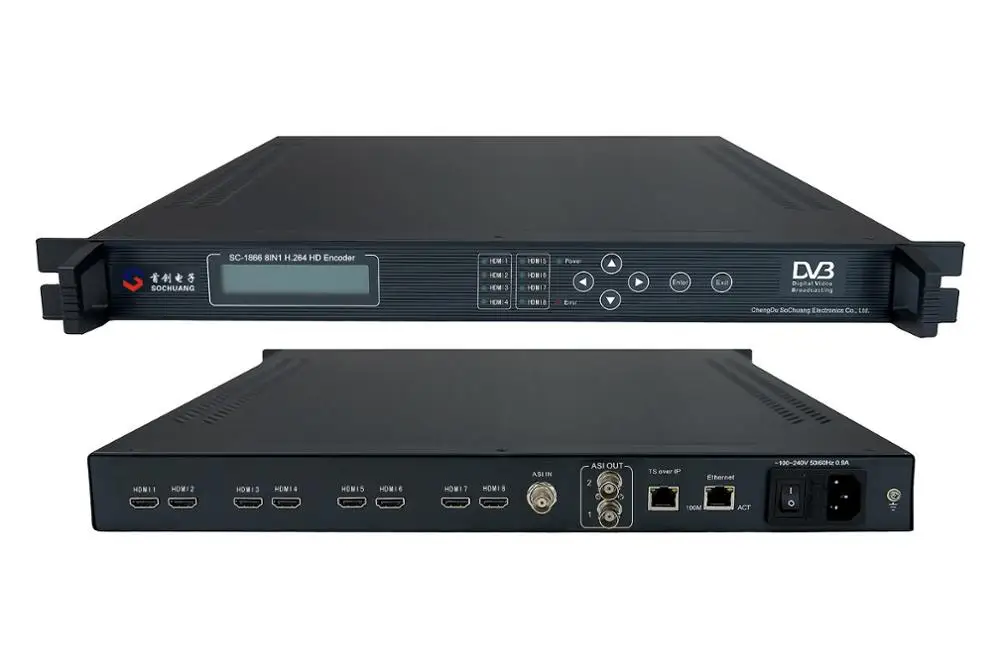 Cheapest 8 Channels MPEG-4 1080P H.264 ip tv HD Encoder TS UDP Multicast IP OUT