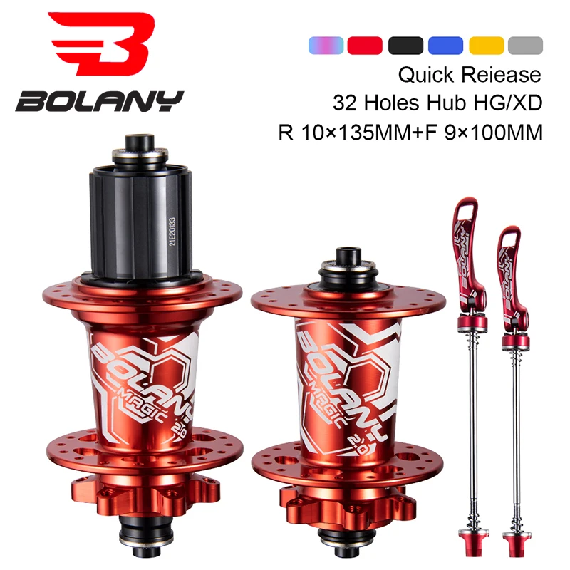 Bolany MTB Hub 32 Holes 8/9/10/11Speed Disc Brake k7 Cube 6 Pawls 108 Clicks 4 Sealed Bearing XD HG Quick Release Bicycle