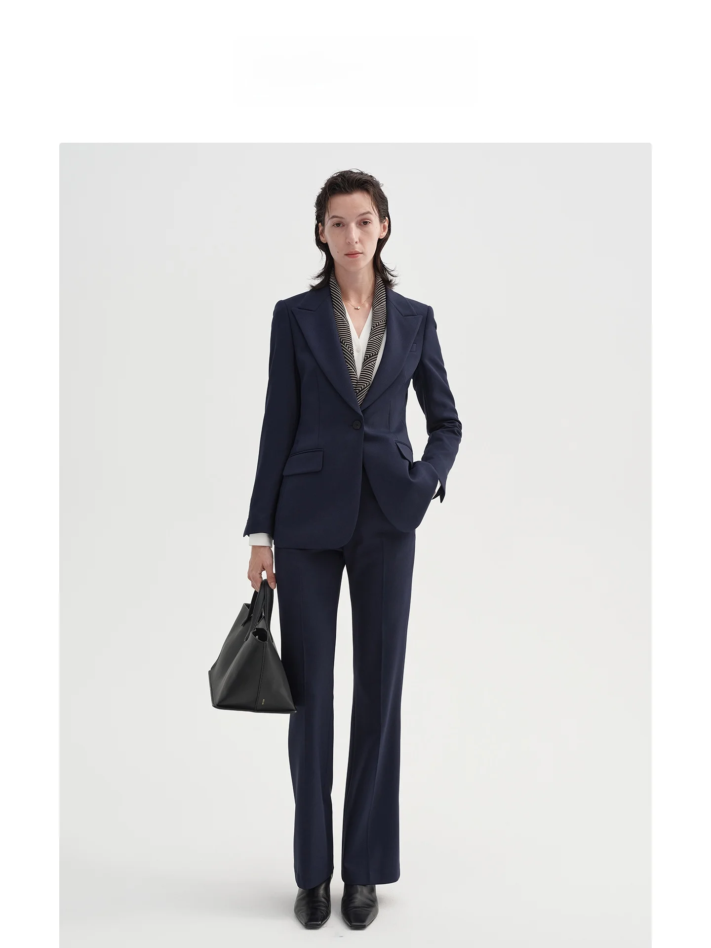 

Женский деловой костюм LeLenth: пиджак с одной пуговицей и брюки с высокой талией, модный комплект для офиса, осенняя коллекция