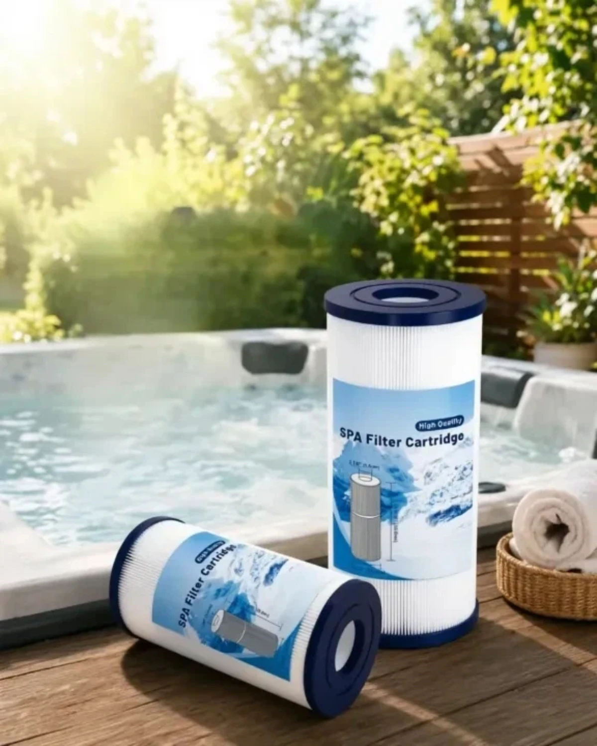 

Drop-in Spa Filter 13" x 5" 50 Sq.Ft Hot Tub Replacement Cartridge PRB50-IN,Aladdin 15002,817-5000,SD-00201,SD-00455 2 Pack
