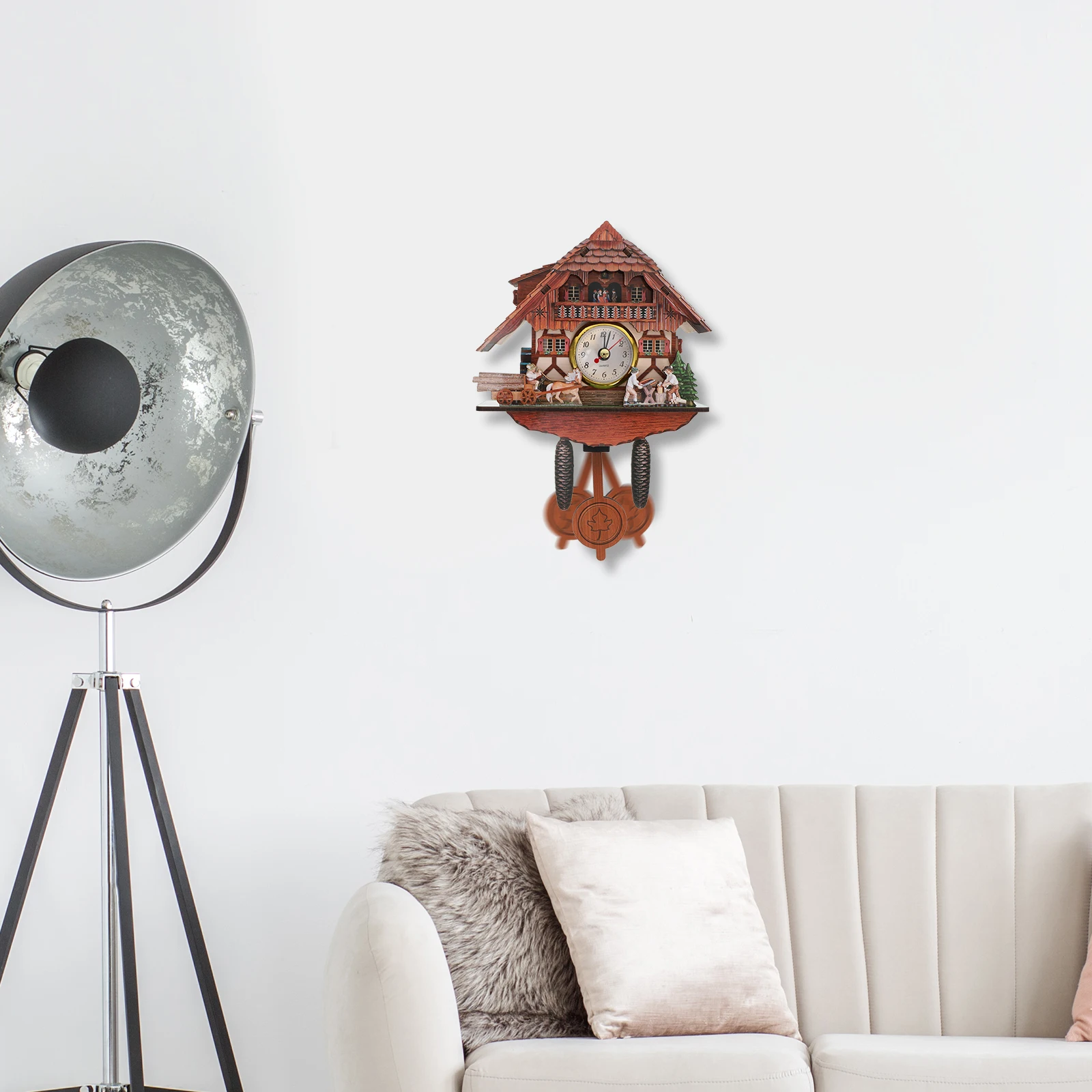 

Retro Wall Decorative Home Wooden Clock for Living Room Study Office Bookstore Coffee Shop Hanging Clock Exquisite Cottage House