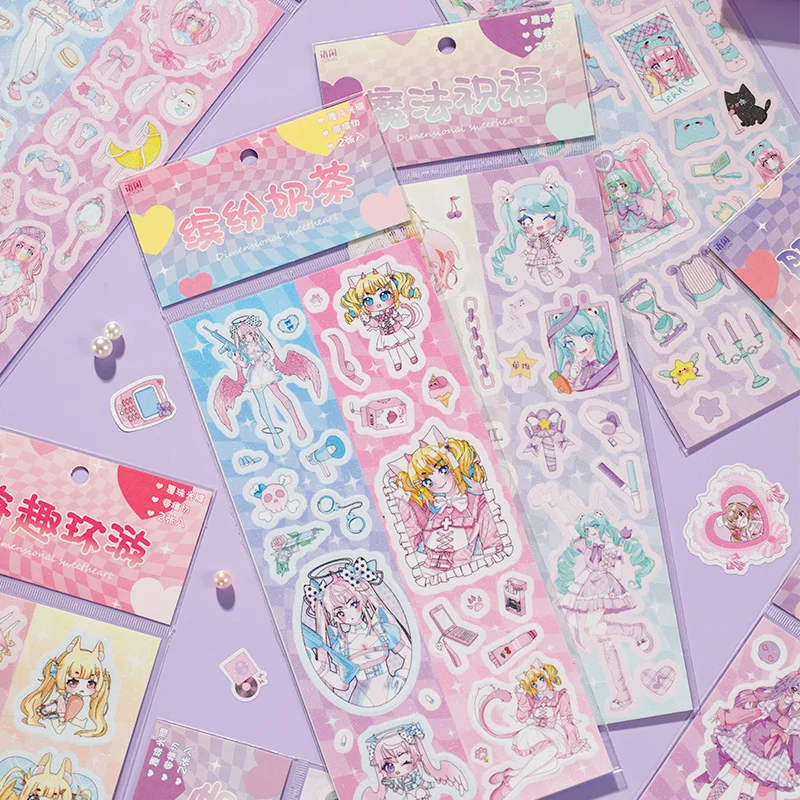 

8pcs/lot Dimensional Sweetheart Guka Sticker