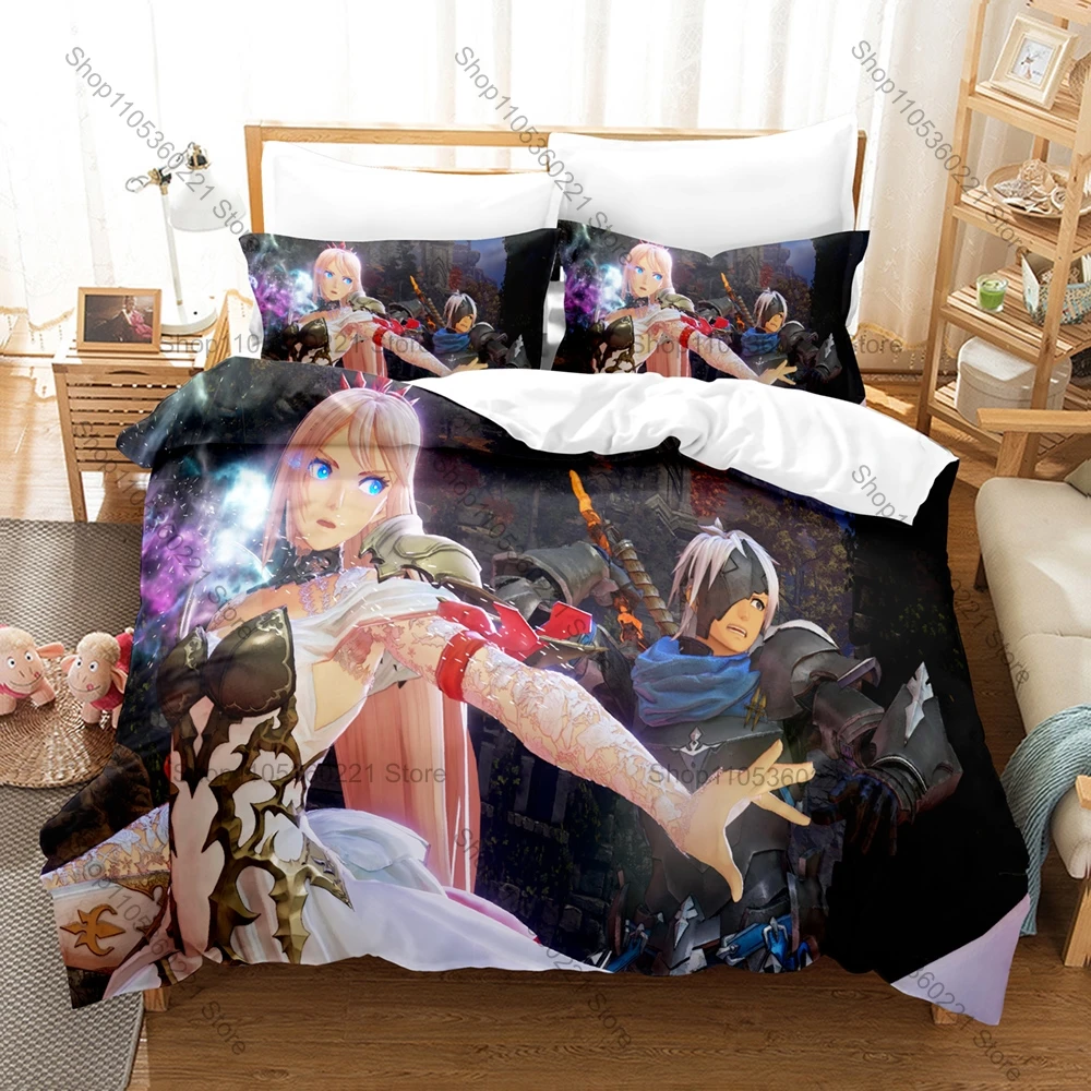 Cool Tales of Arise Bedding Set 3Pcs Fantasy Game Character Pattern Comfortable Bed Linen for Game Fans