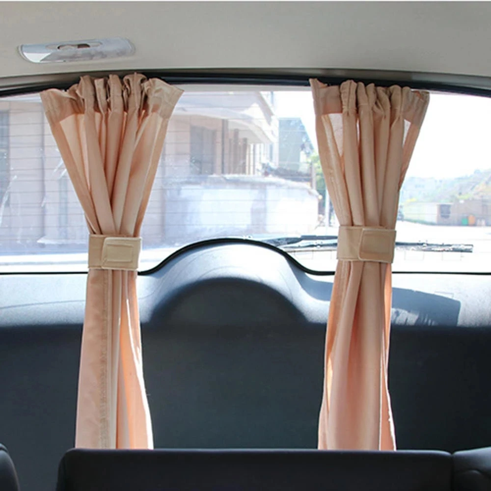 1Pair Car Curtain Rear Window Sunshade Universal VIP Car Van SUV Window Curtains Sunshade Visor Kit Van Life Camper Accessories