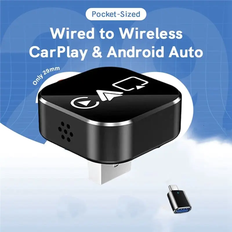 Leading-Wireless 4In1 Carplay Adapter Smart AI Box Airplay/Miracast Android Auto/Carplay USB Dongle For Car Intelligent Systems