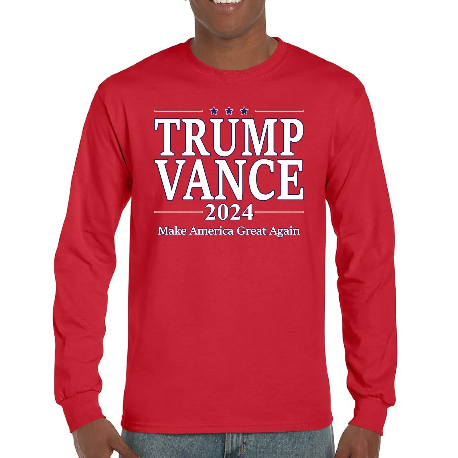 Trump Vance 2024 MAGA Long Sleeve T-shirt JD VP Make America Great Again FJB