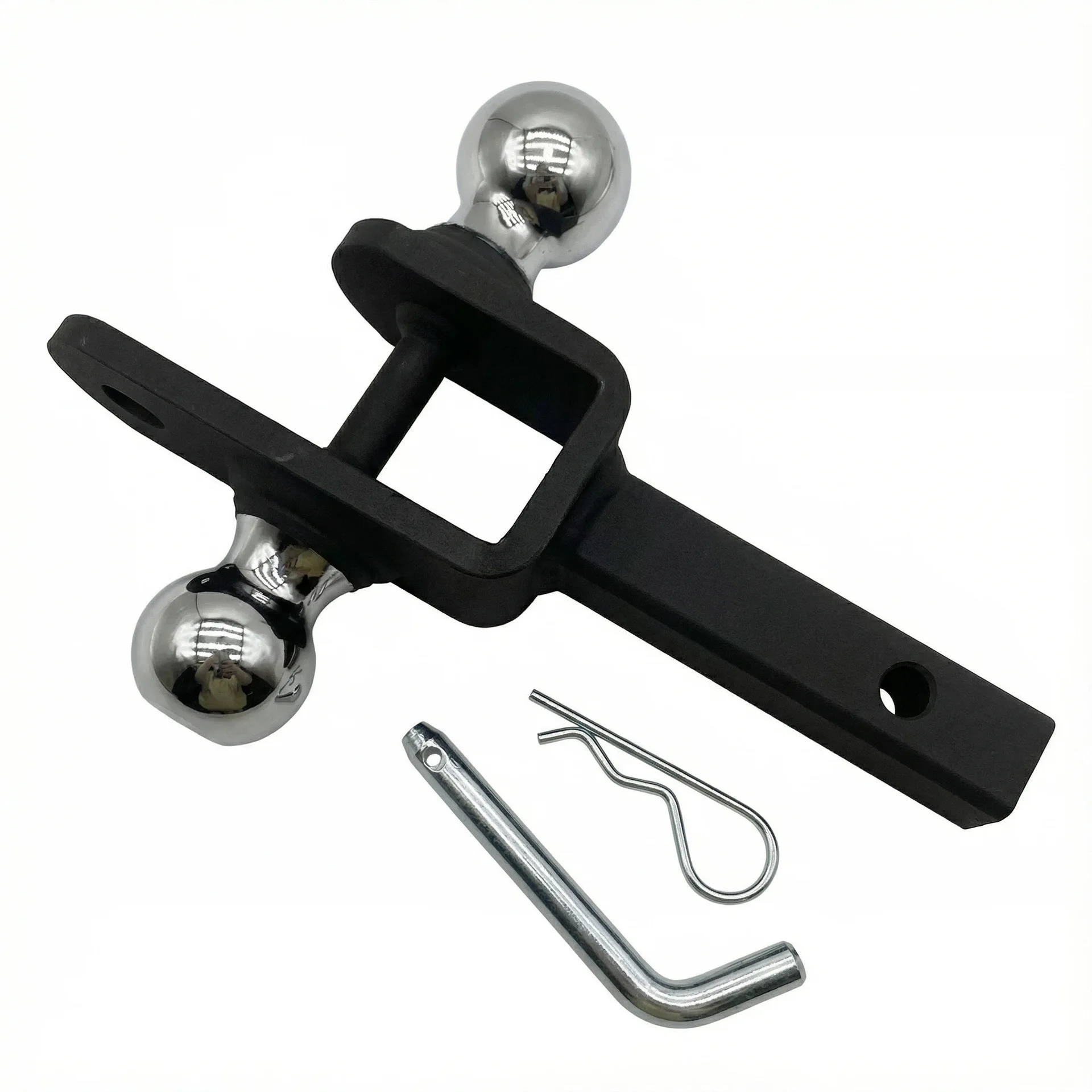 New Cross Border Off Road Trailer Hook Upgrade RV Tow Bar Duckbill Design Solid Steel U Shape Shackle Three-ball Hitch