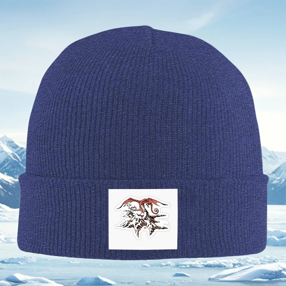 Dragão atop solitário vista de montanha das mulheres dos homens unisex chapéu de malha gorro pulôver inverno térmico quente natal ao ar livre ciclismo