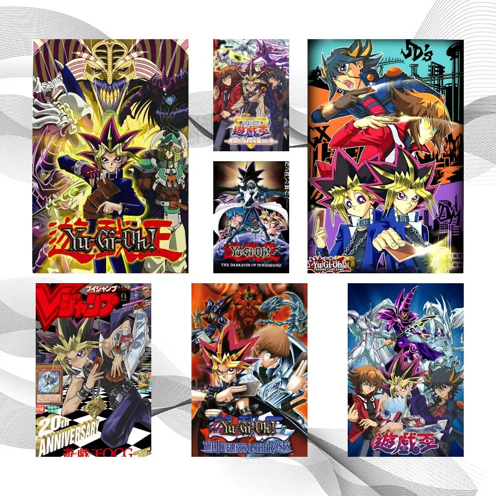 Game Popular Adventure Y-Yu-Gi-Oh Poster Peel And Stick Wall Art Self Adhesive PP Waterproof Wall Decor Living Room Bedroom Gift