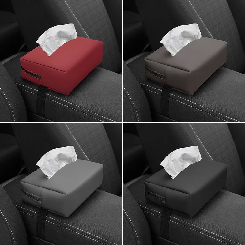 1PC Car Tissue Box Sunshade Seat Backrest Suspension Tissue Box Car Armrest Tissue Storage Car Storage Organization