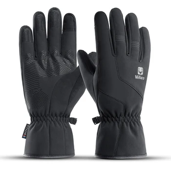 Luvas de inverno à prova dwaterproof água para homens mulheres touchscreen engrossar luvas de esqui alongar pulso tempo frio esportes ao ar livre luvas de ciclismo