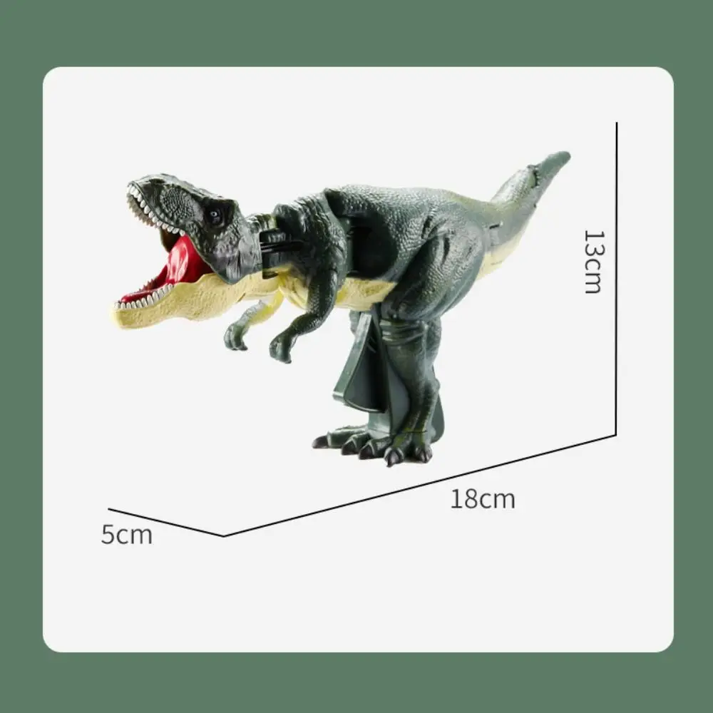 Juguetes de Dinosaurio de presión de mordida oscilante, modelo de Tiranosaurio Rex, movimientos de cabeza y cola, Dinosaurio Antiestres de plástico