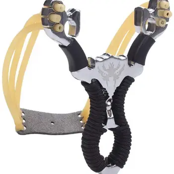 高功率鋁合金彈弓,配有橡皮筋,可進行精準射擊和釣魚。 6 最佳銷售 彈弓 - №3