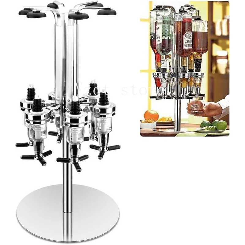 Spiritual Six Bottles Spirits Dispenser Bar Household 6 Bottles Spirits Spiritual Rack Beer Cocktail Soda