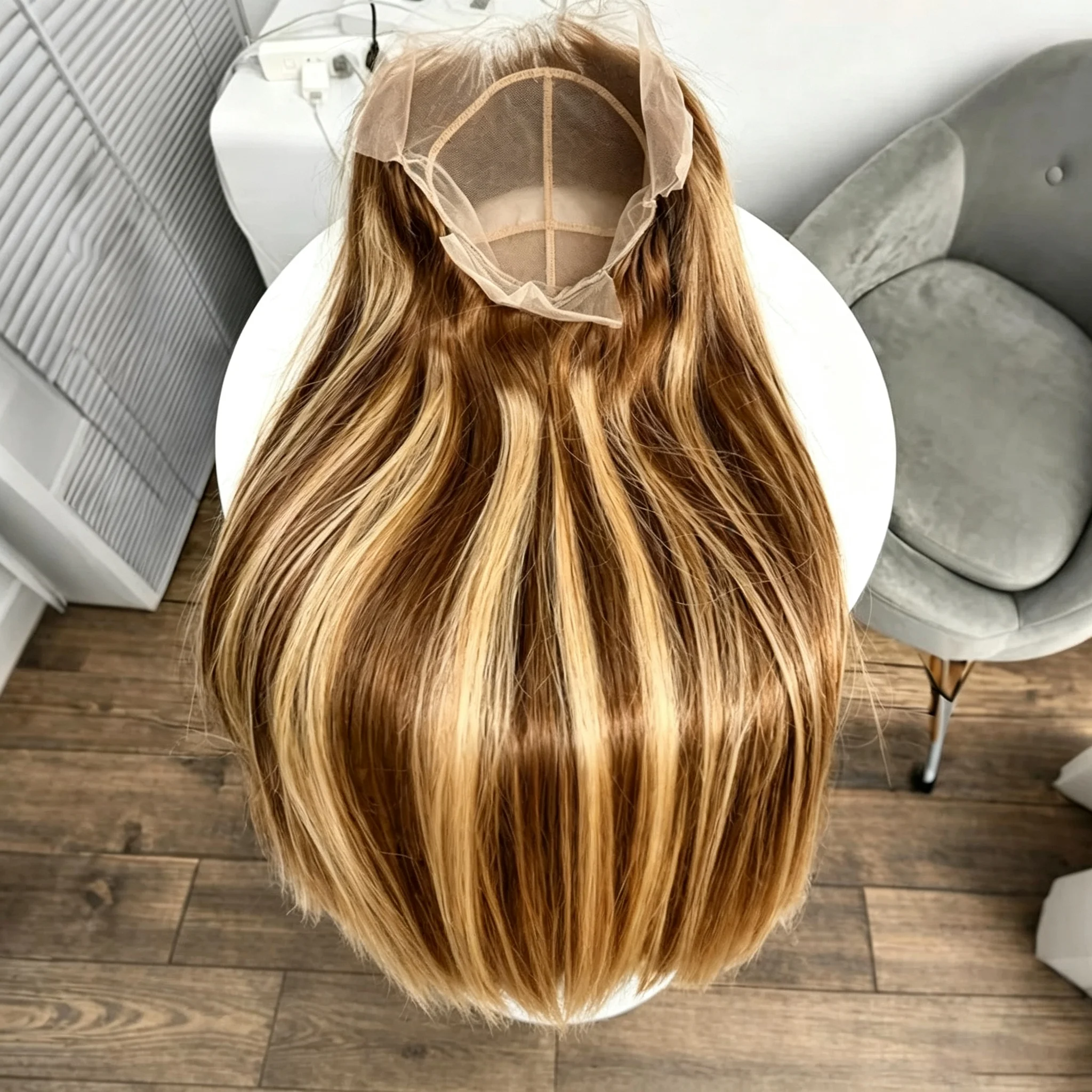Bone Straight P427 Highlight Wig Human Hair 13X6 Hd Lace Front Wigs Blonde Ombre Colored 13X4 Lace Frontal Preplucked Wig