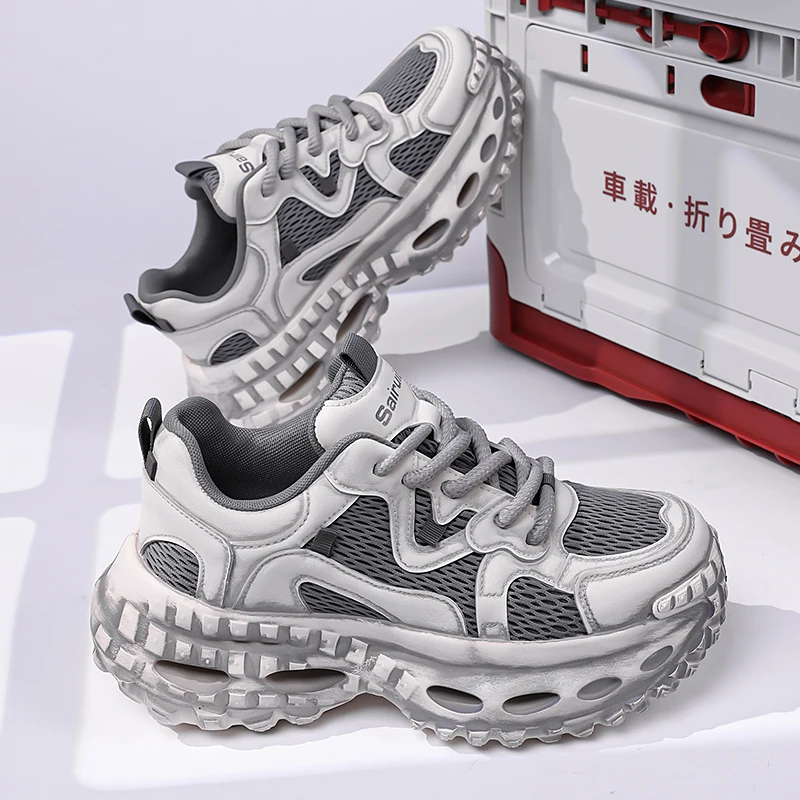 

Men's Shoes, New Trendy Dad Shoes, Thick-Soled, Height-Increasing, Breathable Casual Sports Shoes, Versatile for All Seasons, Co