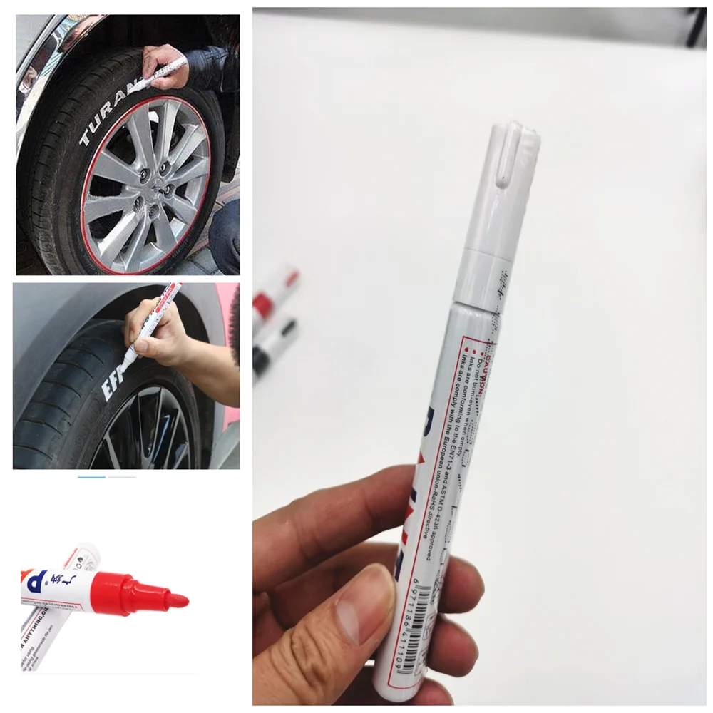 Peinture de retouche de pneu graffiti blanc de voiture, stylo pour Toyota CorTrustYadditif Tundra keepoma RAV4 Aygo Avalon Auris