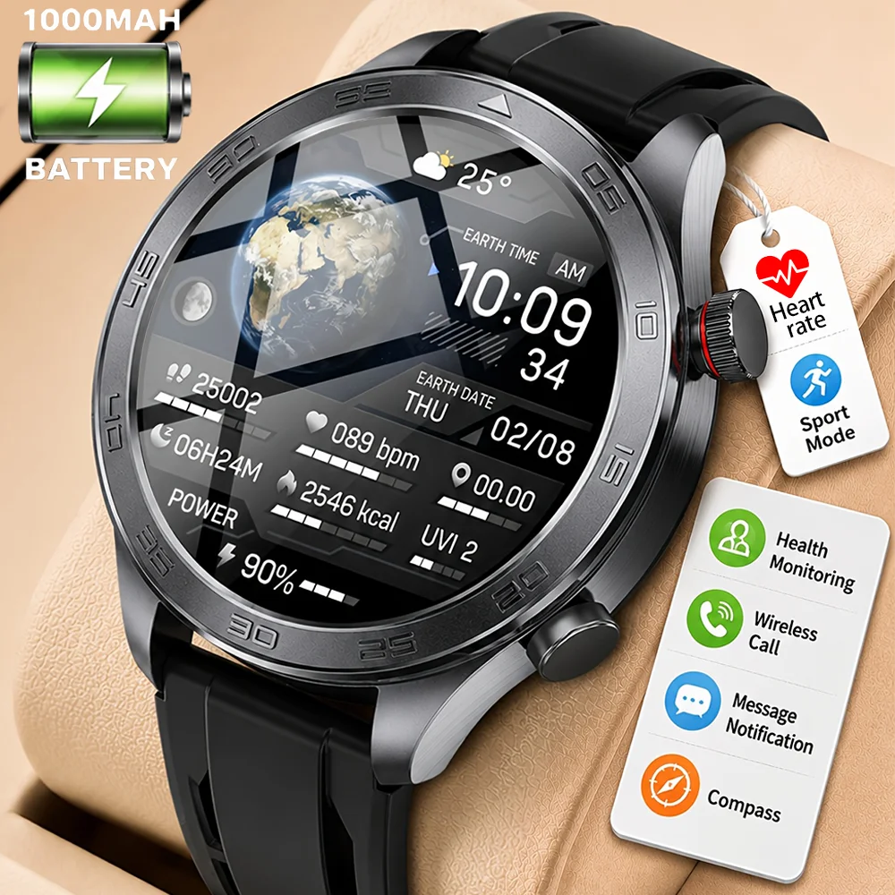 military grade T-REX3 Ultra 1000mAh battery smartwatch 10ATM waterproof Compass 1.7 inch AMOLED Wireless call smartwatch for men
