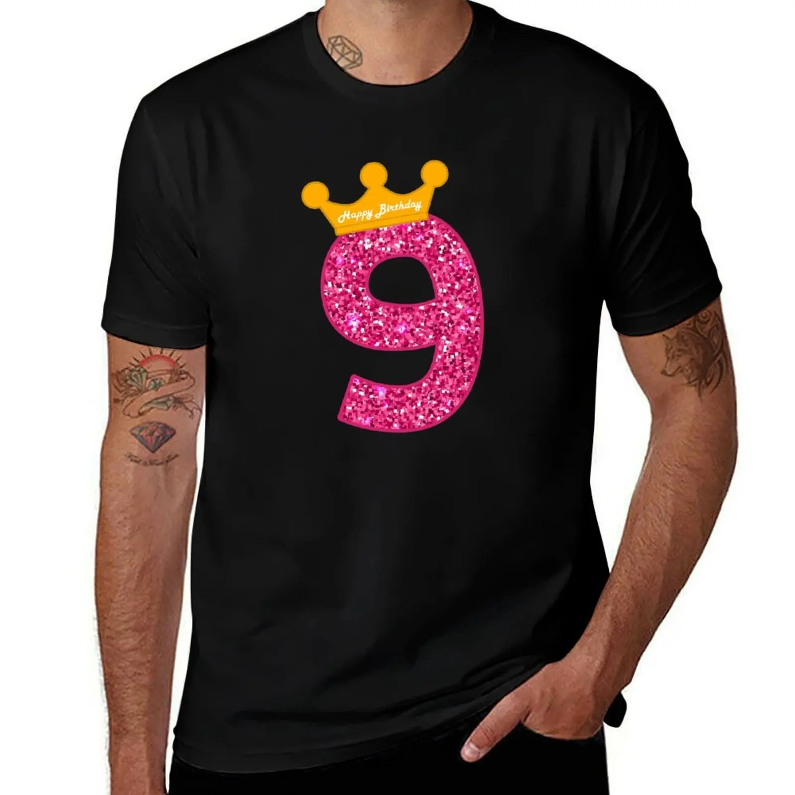 

9th shirt Party shirts cotton Years T-Shirt for Old t Girls Art, Birthday Bday pack man 9 t printed Happy