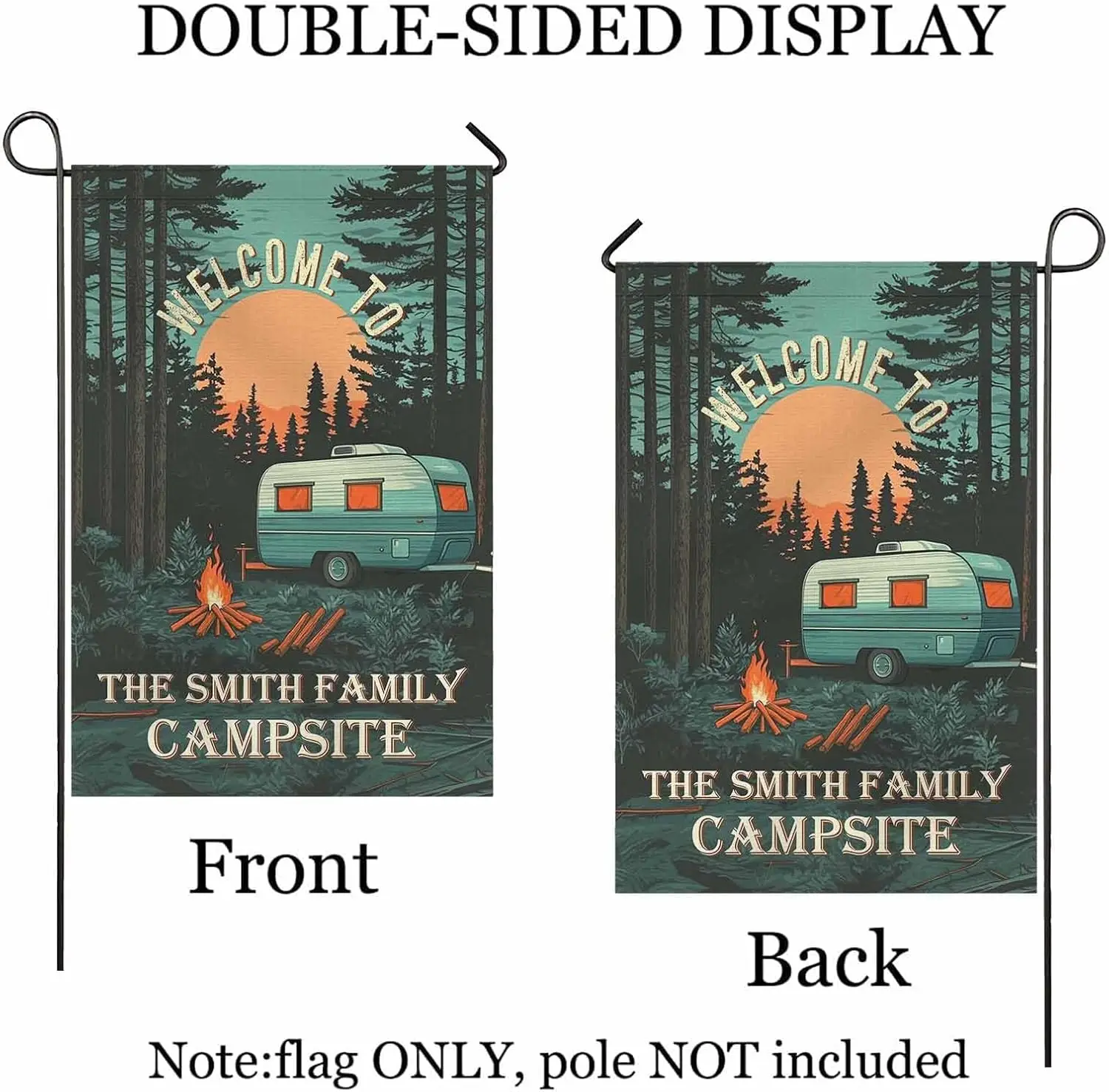 علم حديقة التخييم الشخصي مخصص مرحبًا بكم في موقع المخيم الخاص بنا علم Rv لساحة المنزل راية المنزل في الحديقة ترحيب Outdo FFI