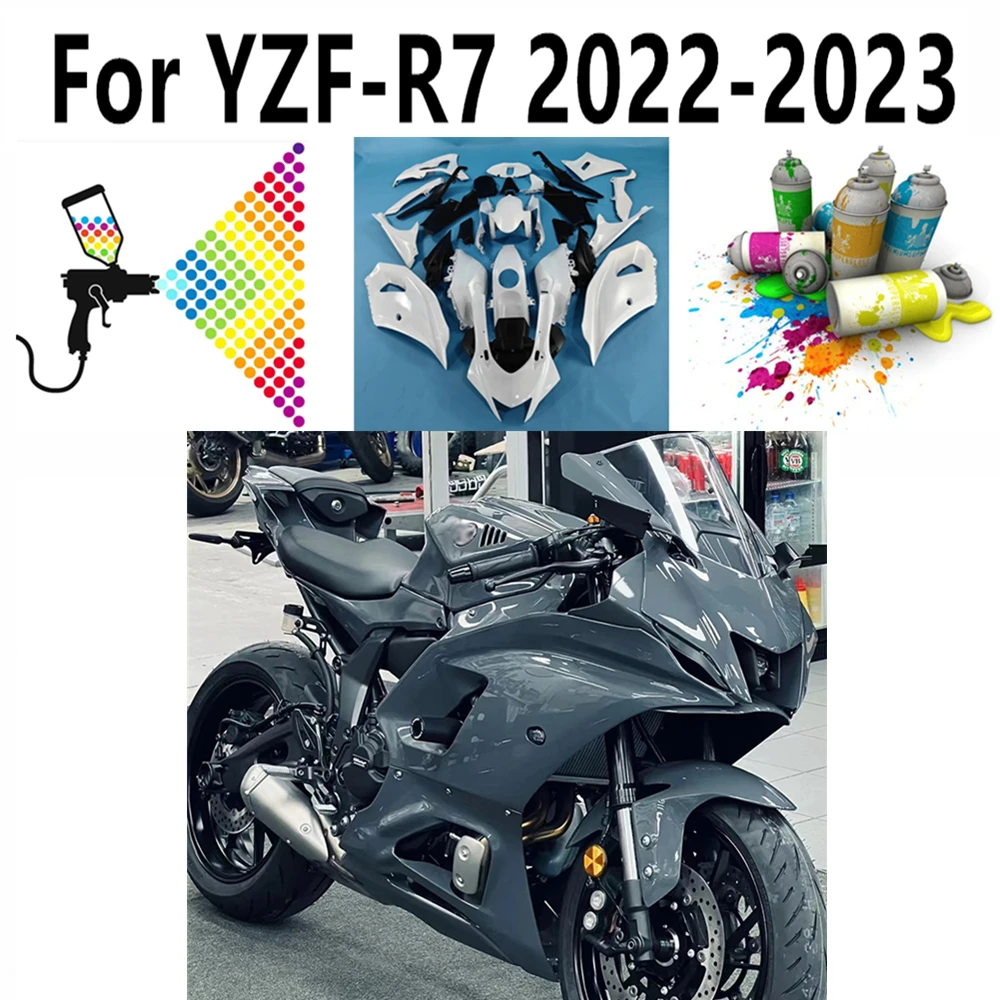 For YZF R7 2022-2023 Cement grey Full Fairing Kit ABS Injection High Quality Bodywork Cowling Plastic Customize Colour