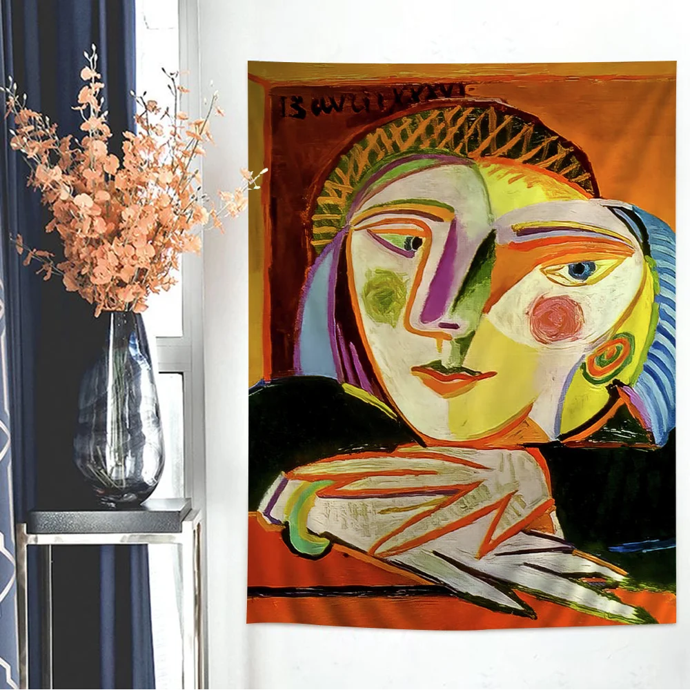 Picasso World Famous Painter Hanging Bohemian Tapestry Indian Buddha Wall Decoration Witchcraft Hippie Cheap Wall Hanging