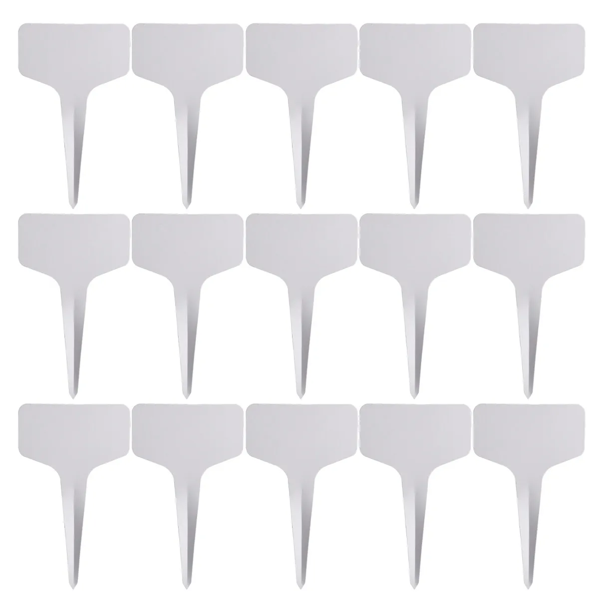 100Pcs Grey Plant Garden Labels Tag Markers Waterproof Non-Brittle Plastic Stakes for Nursery Landscaping Outdoor Use
