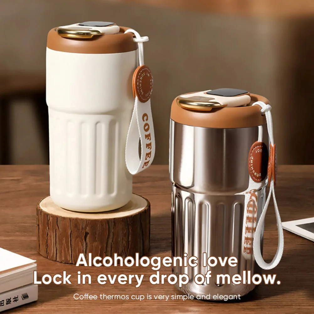 

Coffee Accessories Smart Temperature Display Water Cup Portable Stainless Steel Insulated Cup For Shopping Coffee Cups