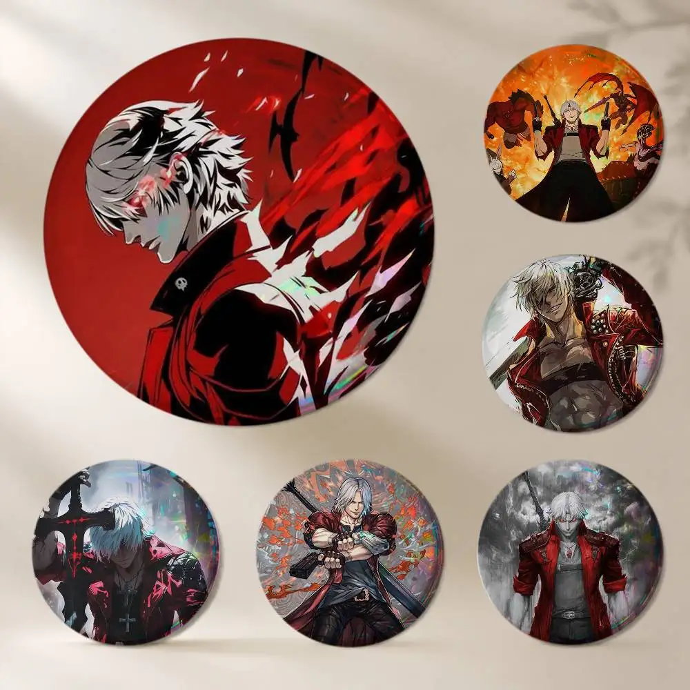 D-Dante D-Devil May C-Cry Brooches Cartoon Badge Pins Backpack Hat Accessories Friend Gift
