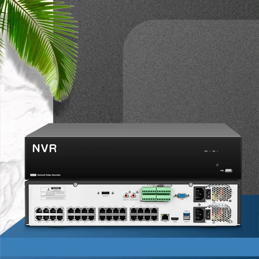 H.264 H.265 Network Video Recorder  64CH POE CCTV NVR  4K Professional cctv 8mp 64 channel  MVR ports night vision kit