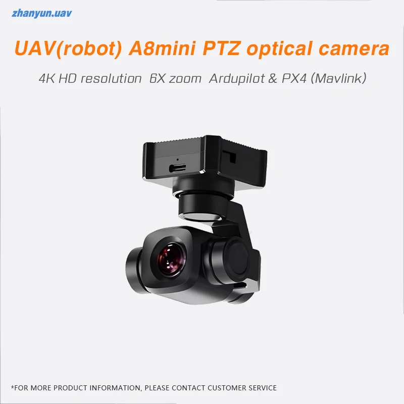 

Drone gimbal camera SIYI A8mini 6X optical zoom three-axis stabilization robot FPV AI automatic recognition and tracking PTZ 4K