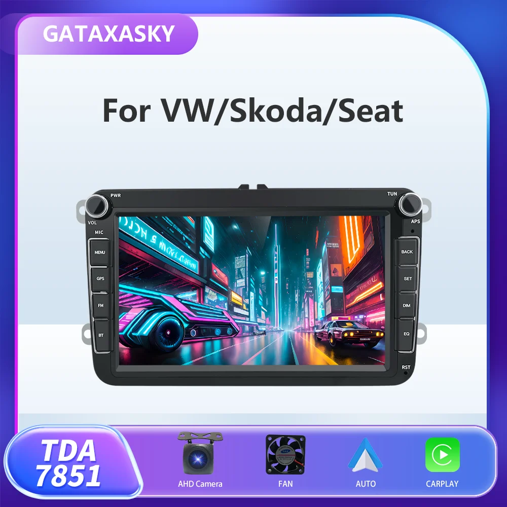 

GATAXASKY 8" Android For VW Volkswagen Passat B7 B6 Polo Golf Touran Tiguan Jetta Car Radio Multimedia Player 2 din Carplay GPS